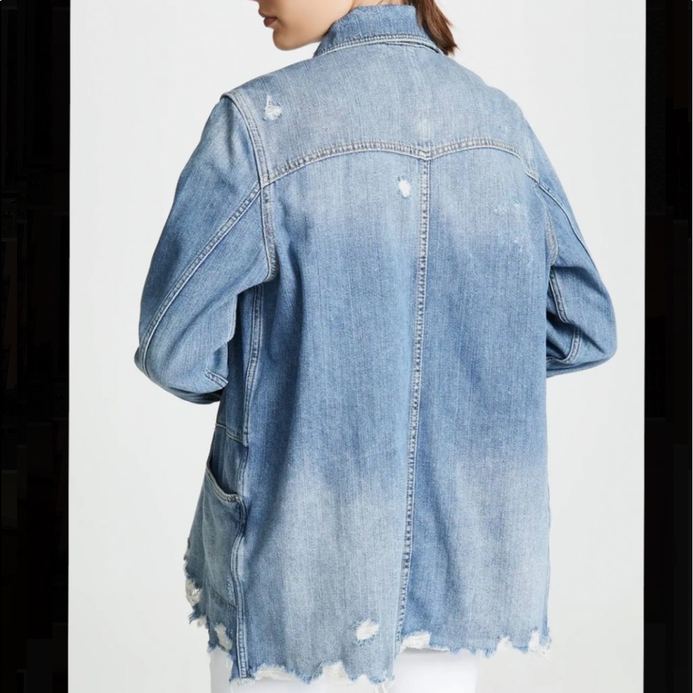 Free People Distressed Jean Jacket